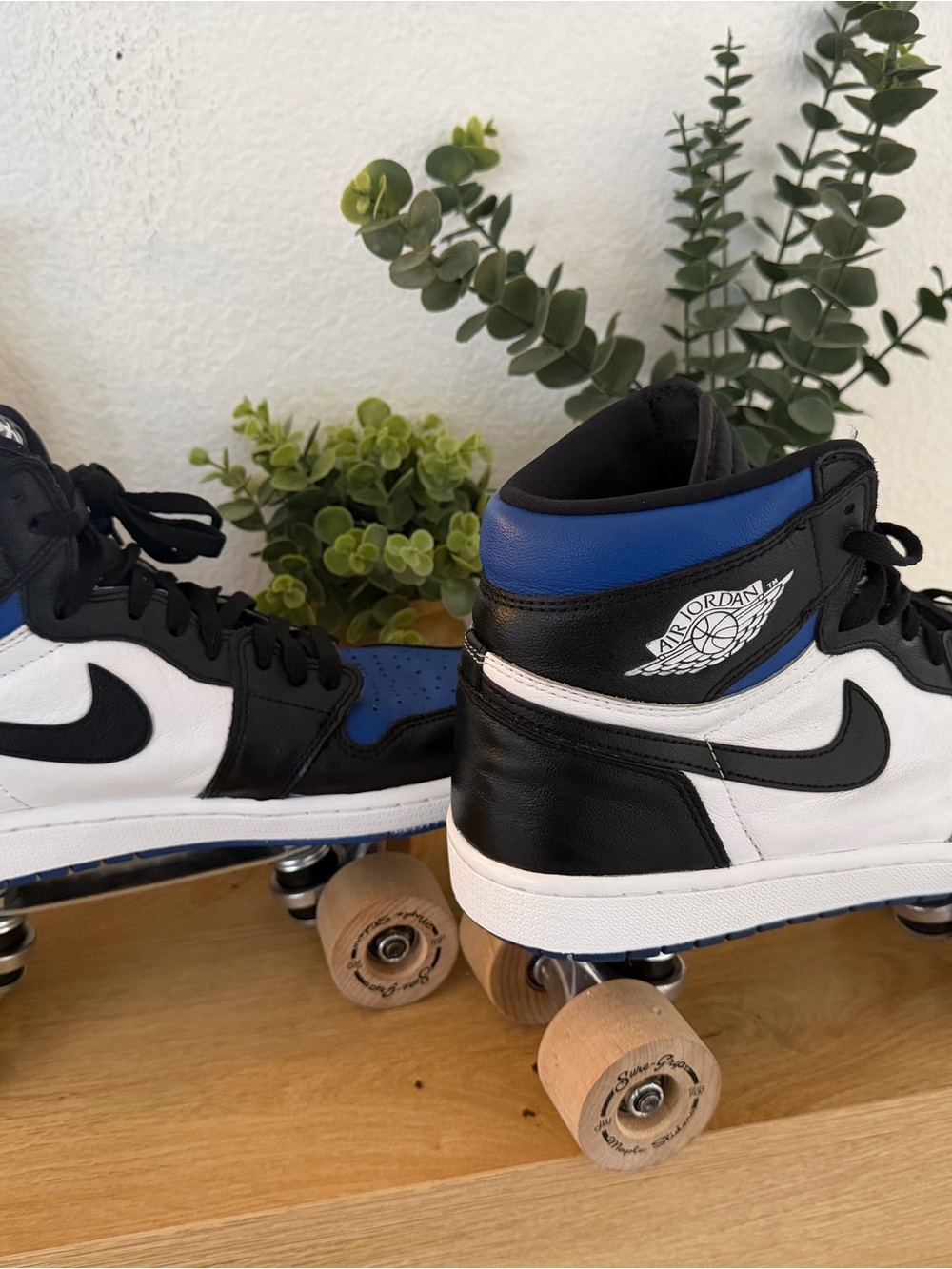 Roller Skates Jordan Men’s High-Top Sneakers - Black, White & Blue